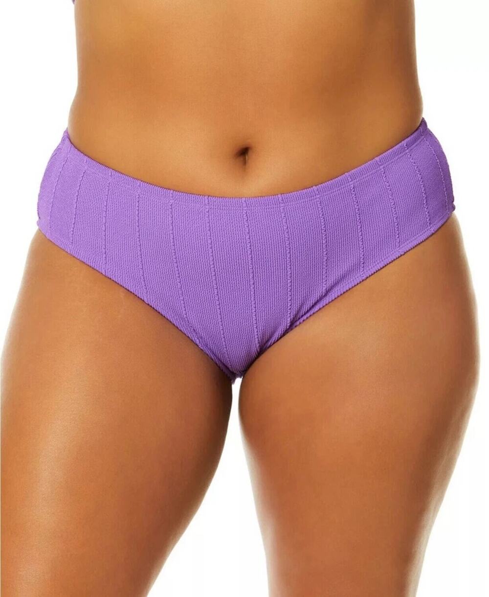 NWT Salt + Cove Purple Popcorn Ribbed Swim Bathing Suit Bikini Bottoms Size 0X